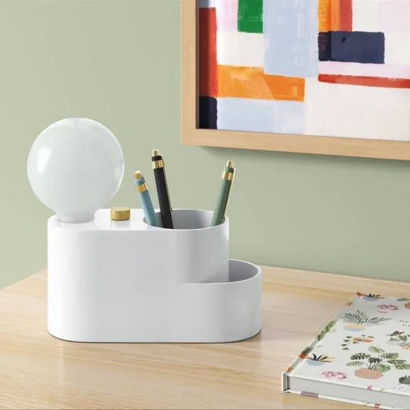 Organizer Table Lamp White - Picture 3 of 6